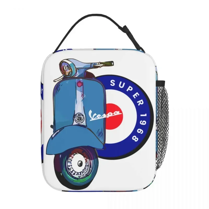 1968 Scooter Merch Geïsoleerde Lunchtas Picknick Opslag Voedseldoos Draagbare Casual Thermisch Koeler Lunchbox