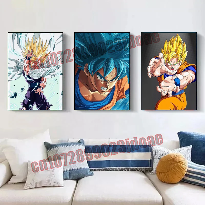 

Classic Hot-blooded Anime Dragon Ball Goku Vegeta High-quality Poster Pictures Life Home Decoration Mural Painting Birthday Gift