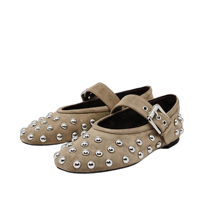 

Jenny&Dave 2026 Spring Summer Genuine Leather Woman Shoes Flats Shoes For Woman Loafers Fashion Office Lady Women's Shoes