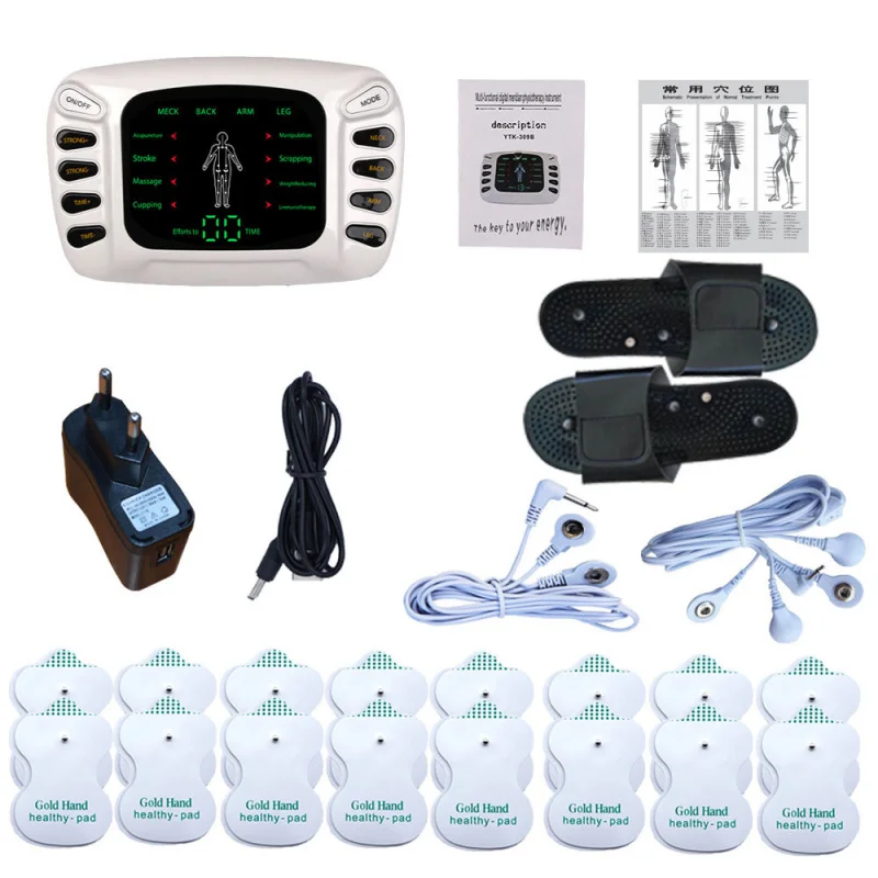 رقعة تدليك متوسطة التردد مدلك الرقبة شاشة ملونة ثقب مزدوج نبض متعدد الوظائف مدلك ميريديان الرقمي للاستخدام المنزلي #6