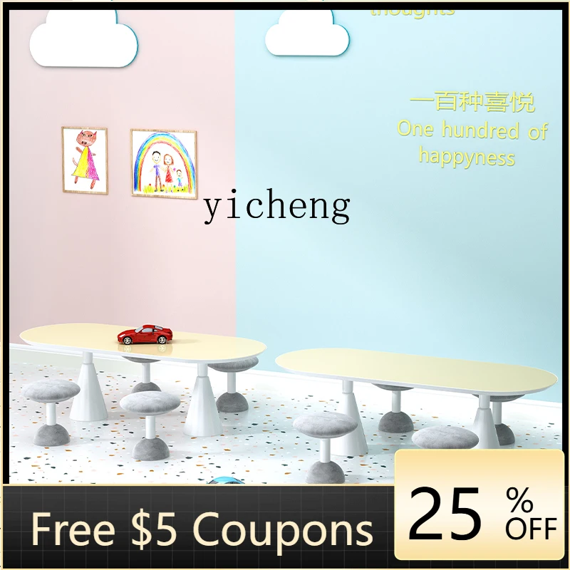 

ZZTqh Kindergarten Table and Chair Combination Building Blocks Early Education Learning Baby Educational Table and Chair