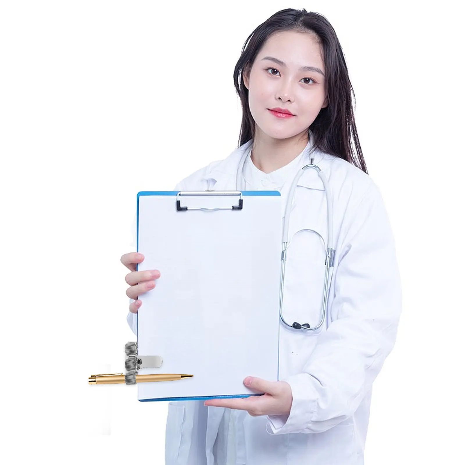 

3Pcs Pen Clip Holder for Notebook Planner Journal Spring Fixed Secure Grip Metal Pen Loop Holder Nursing Storage Clipboard