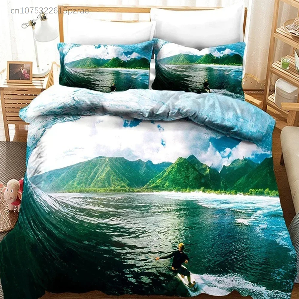 Beach Surfing Bedding Set Scen - Home Fashion Textiles ulasan dan harga