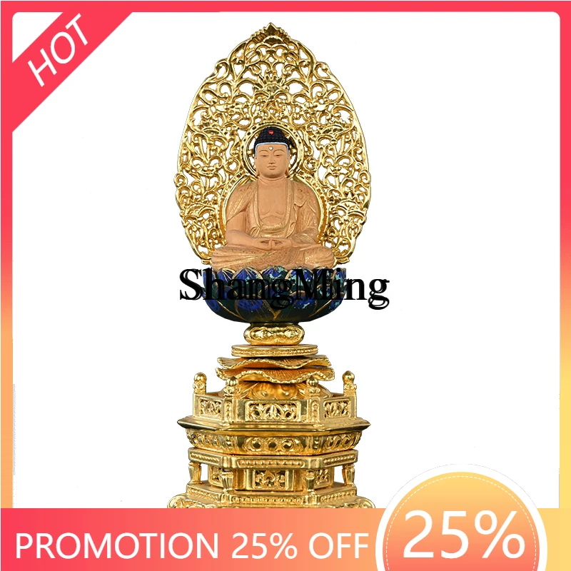

ZYY Home Modern Simple Light Luxury Living Room Balcony Solid Wood Buddha Statue