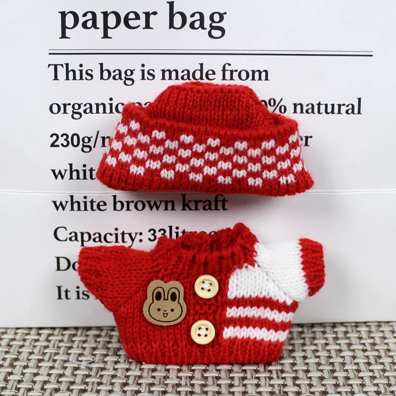 Voor 17 cm Labubu Pluche Pop Rok Set voor DIY Kleding Accessoires Cadeau (Geen Schoenen Geen Pop)