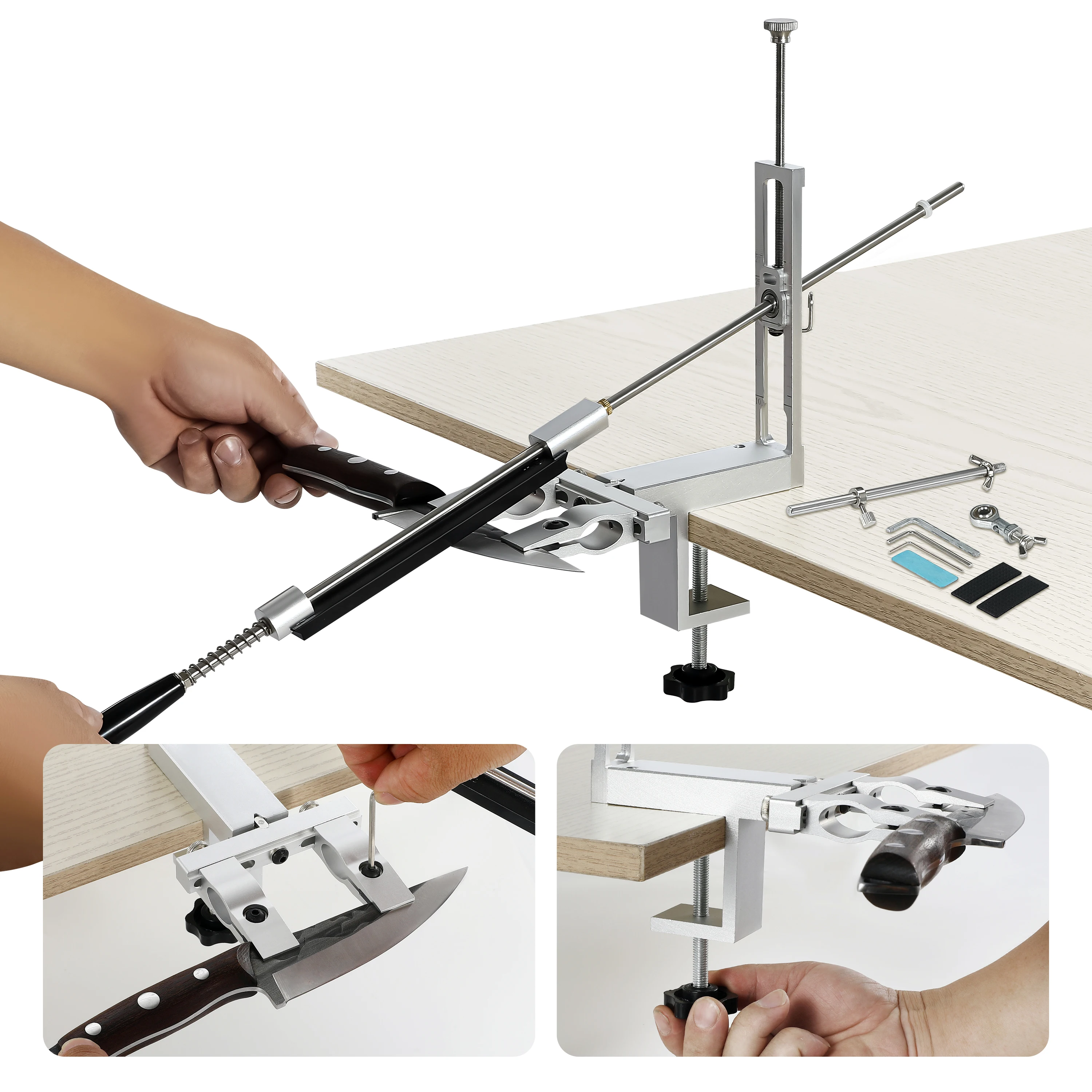 Knife sharpening machine, scissors, knife sharpener,RX009 Professional grinding machine with GOI paste and diamond bars
