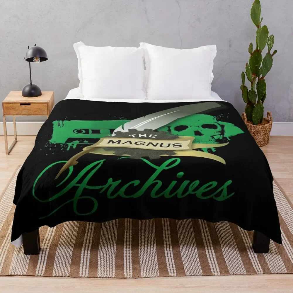 

The Magnus Archives Logo Throw Blanket Camping Flannel Fabric Decorative Beds Beach Sofa Quilt Blankets