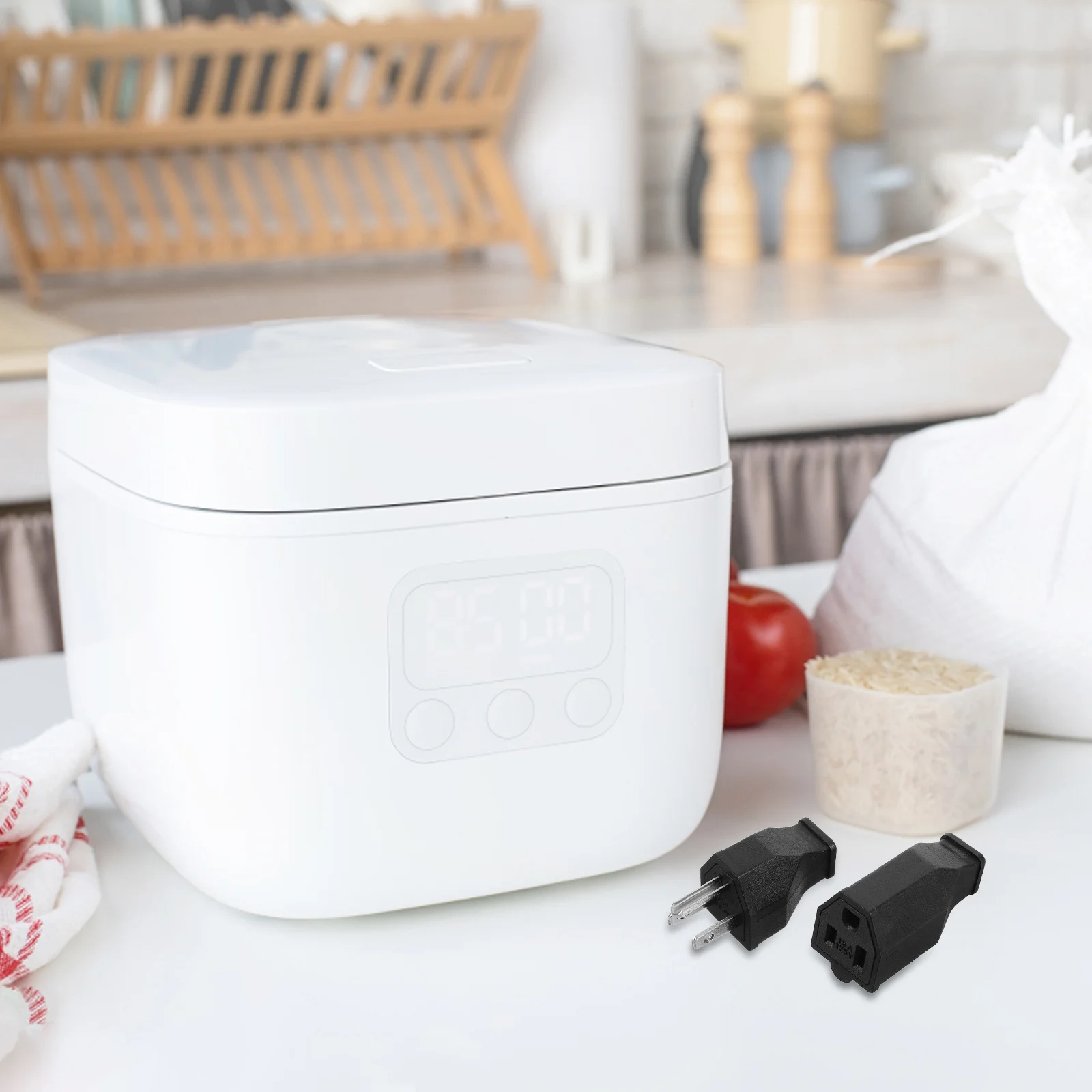 

Device Power Connector Appliance Plug Adapter Electrical for Rice Cooker Replacement