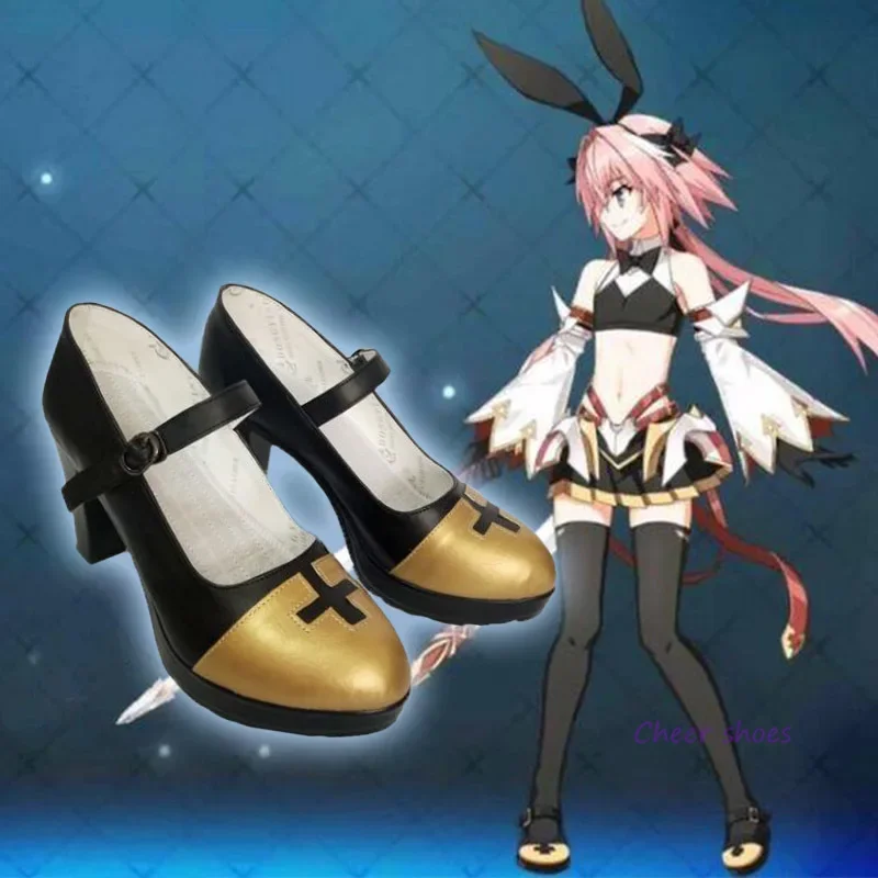 Anime Fate Grand Order Astolfo Cosplay Shoes Comic Halloween Anime Cosplay Boots for Women High-heel Shoes