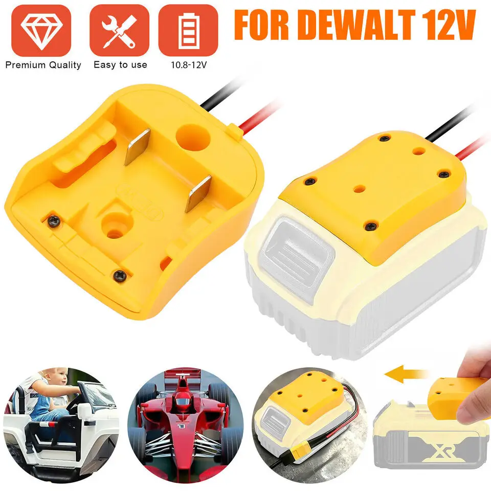 Adaptador Power Wheels para Dewalt 10.812v Bateria 14awg Robótica Faça Você Mesmo Robotics Trabalho Luzes rc Truck e rc Brinquedos