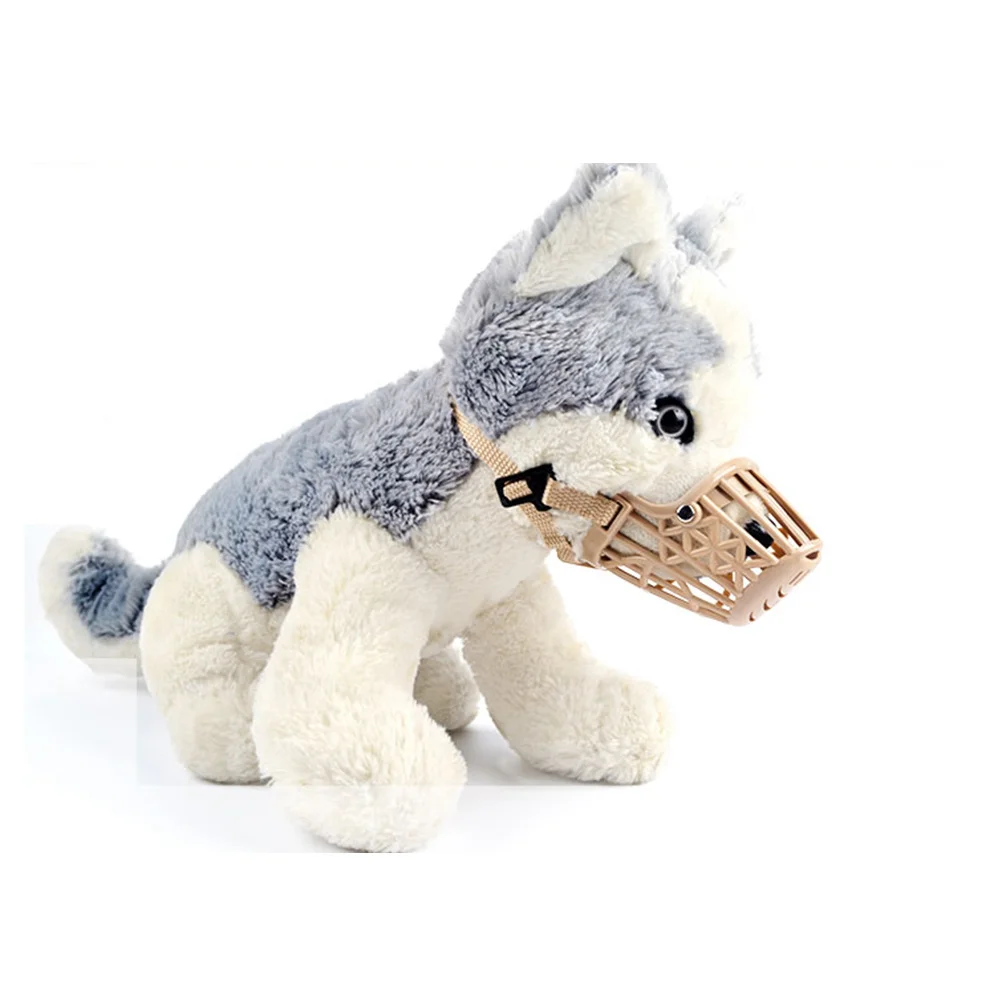 كلب جرو سلة بلاستيكية قابلة للتعديل مكافحة لدغة التدريب كمامة واقية نباح التحكم مريح كول الكلب كمامة الحجم