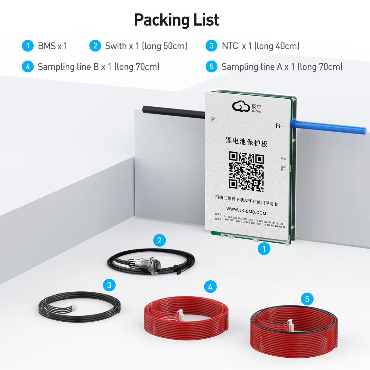 JIKONG BMS JK-BD4A17S4P JK-BD4A20S4P JK-BD4A24S4P 8S-24S 40A Li-Ion LiFePo4 LTO BMS 18650 Batteries Smart Active BMS