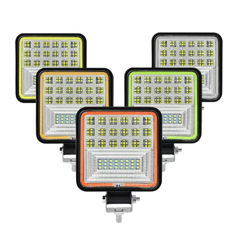 lampada de trabalho quadrada impermeavel led com abertura farol auxiliar para veiculo off road 936v 6000k 8000lm 126w 01