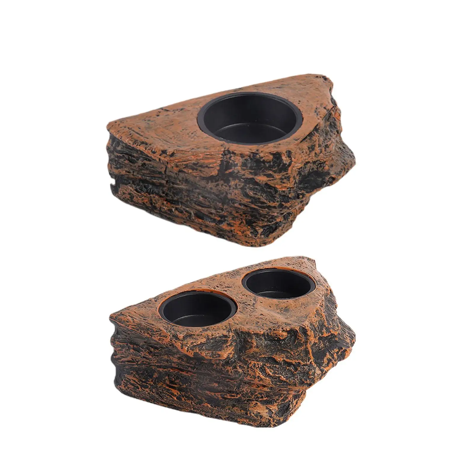 Accesorios para reptiles, alimentador magnético, cuenco de repisa, plato de comida de plástico para Gecko, Iguana, lagarto, suministros de terrario
