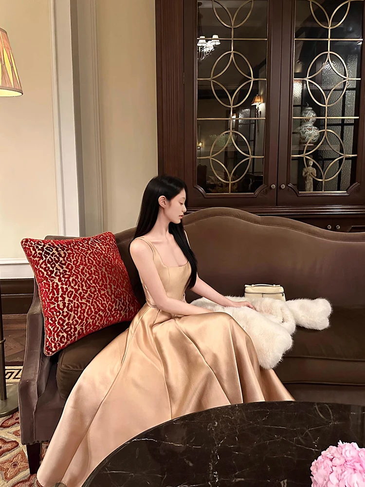 

Hebe Sle Birthday Dr Women's High-End Sensation Gown Ele Off-oulder Maxi Skirt Large Flounce Belted Polyester