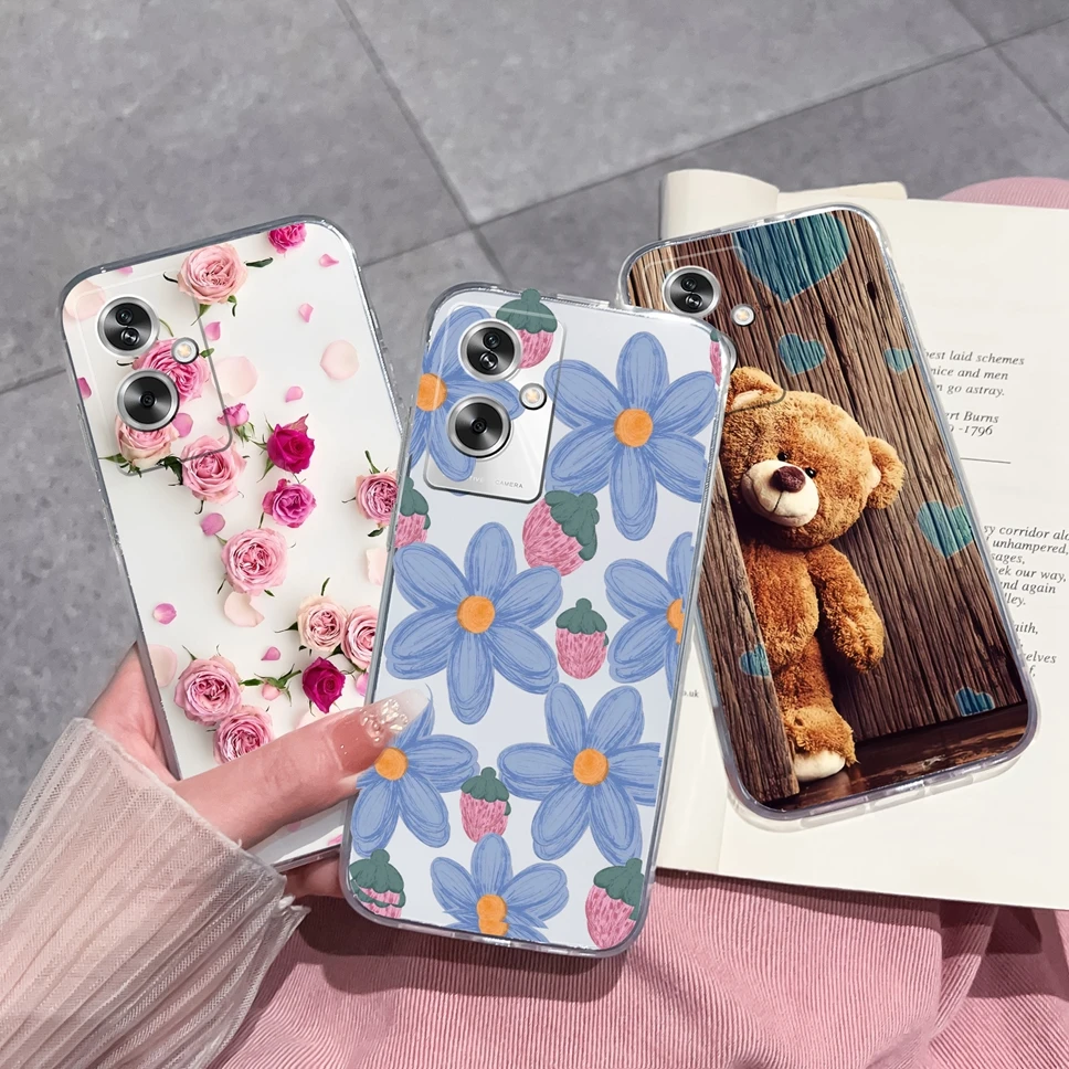 Case For Oppo A79 A2 5G Clear Phone Cases Pretty Sweetgirl Soft Silicone Shockproof Back Cover Shell For OppoA79 A 2 Capa Funda