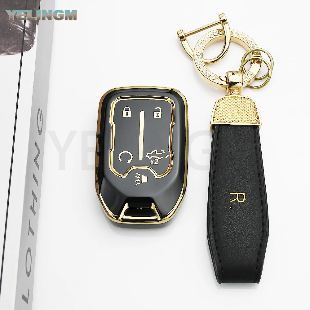 Funda Protectora para Llave de Coche, Carcasa para Llavero, para GMC Terrain, Acadia, YUKON XL, Sierra, Chevrolet Tahoe, Silverado, Suburban, Accesorios