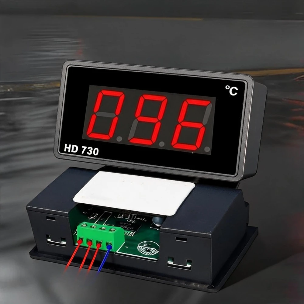 Large Digital Display Industrial Meter, Embedded with Probe for Cabinet Cold Storage Indoor Outdoor