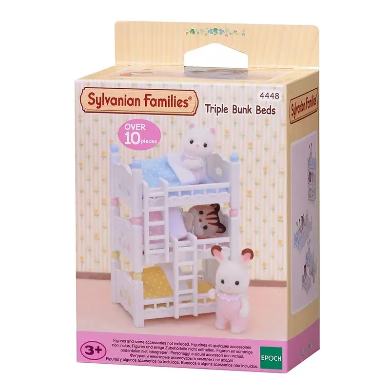 Sylvanische Families Poppenhuis Speelset Meubels Drievoudige Stapelbedden Set Accessoires Speelgoed Geen Figuur Nieuw In Doos 4448