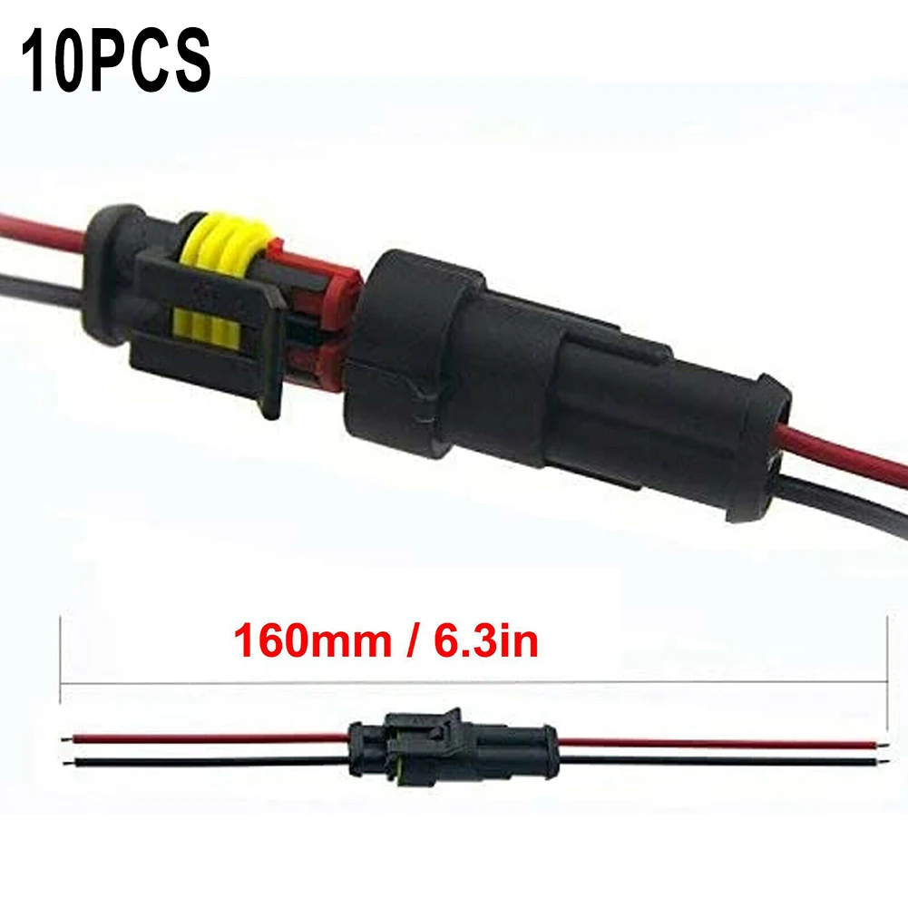 5Pairs 12V 2Pin Electrical Cable Wire Connector Waterproof  Quick Disconnect Wire Connectors For Electrical Car Trucks