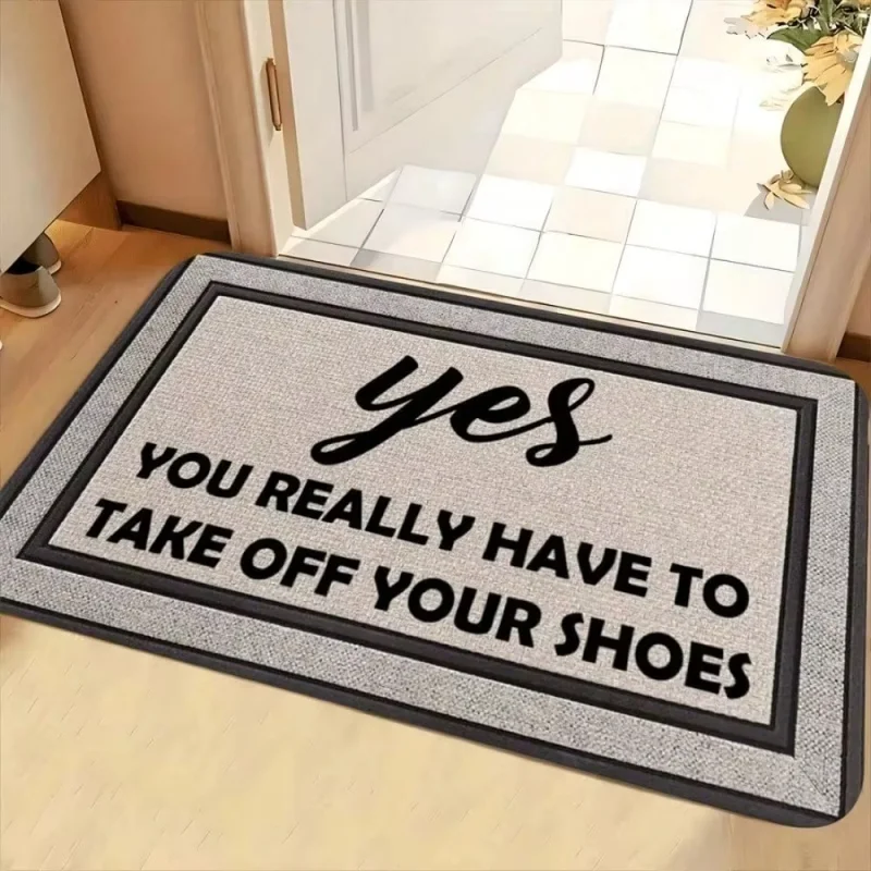 Newest Our Silly Little Home Floral Border Coir Print Doormat Non Slip Front Door Decor Floor Rug