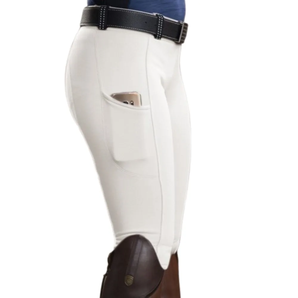 Clothes Anti-pilling Equestrian Pants Slim Hip Lift Horse Racing Trousers Skinny with Phone Pocket Sports Leggings Women