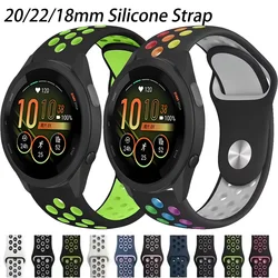 20/22/18mm Silicone Strap for Garmin Forerunner 55 165 265 255S 265S/Venu 3 2 3S Bracelet Band for Garmin Active 5/Vivoactive 5