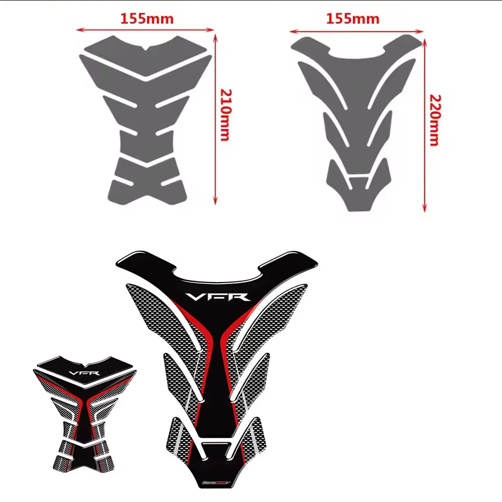 3D Motorcycle Tank Pad Protector Decal Stickers For Honda VFR 800 800F 800X 1200 1200F 1200X 400 Tankpad
