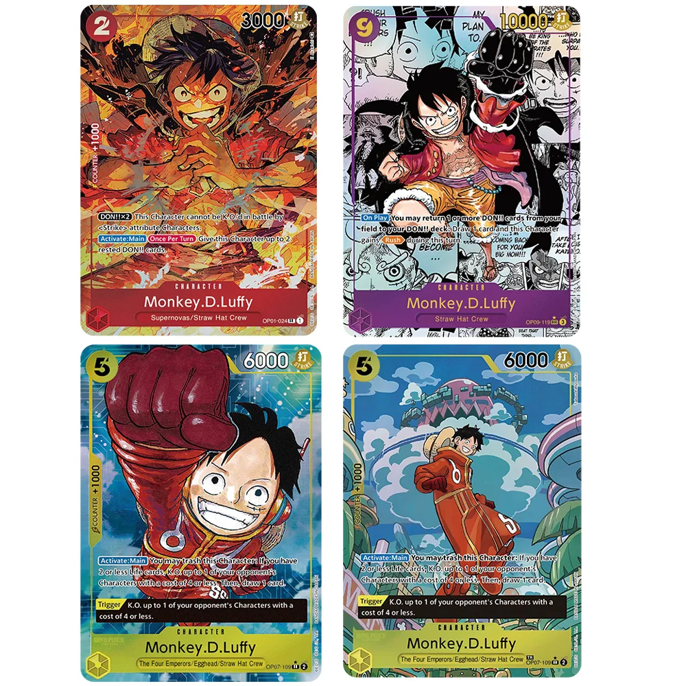 อะนิเมะ One Piece OPCG ภาษาอังกฤษรุ่นลิง.D.Luffy หมวกฟางลูกเรือ Portgas.D.Ace Whitebeard Pirates Collection Proxy การ์ด
