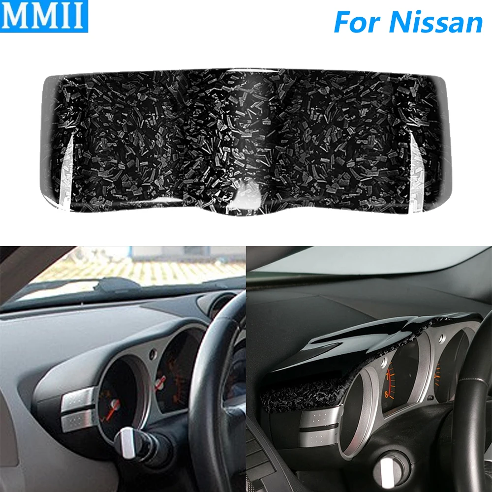 Для Nissan 350Z Z33 2006-2009 настоящая сухая кованая приборная панель из углеродного волокна, крышка спидометра, накладка, модификация автомобильных аксессуаров