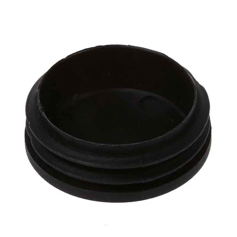 B08B-60 X Black Plastic 50Mm Dia Round Tubing Tube Insert Caps Covers