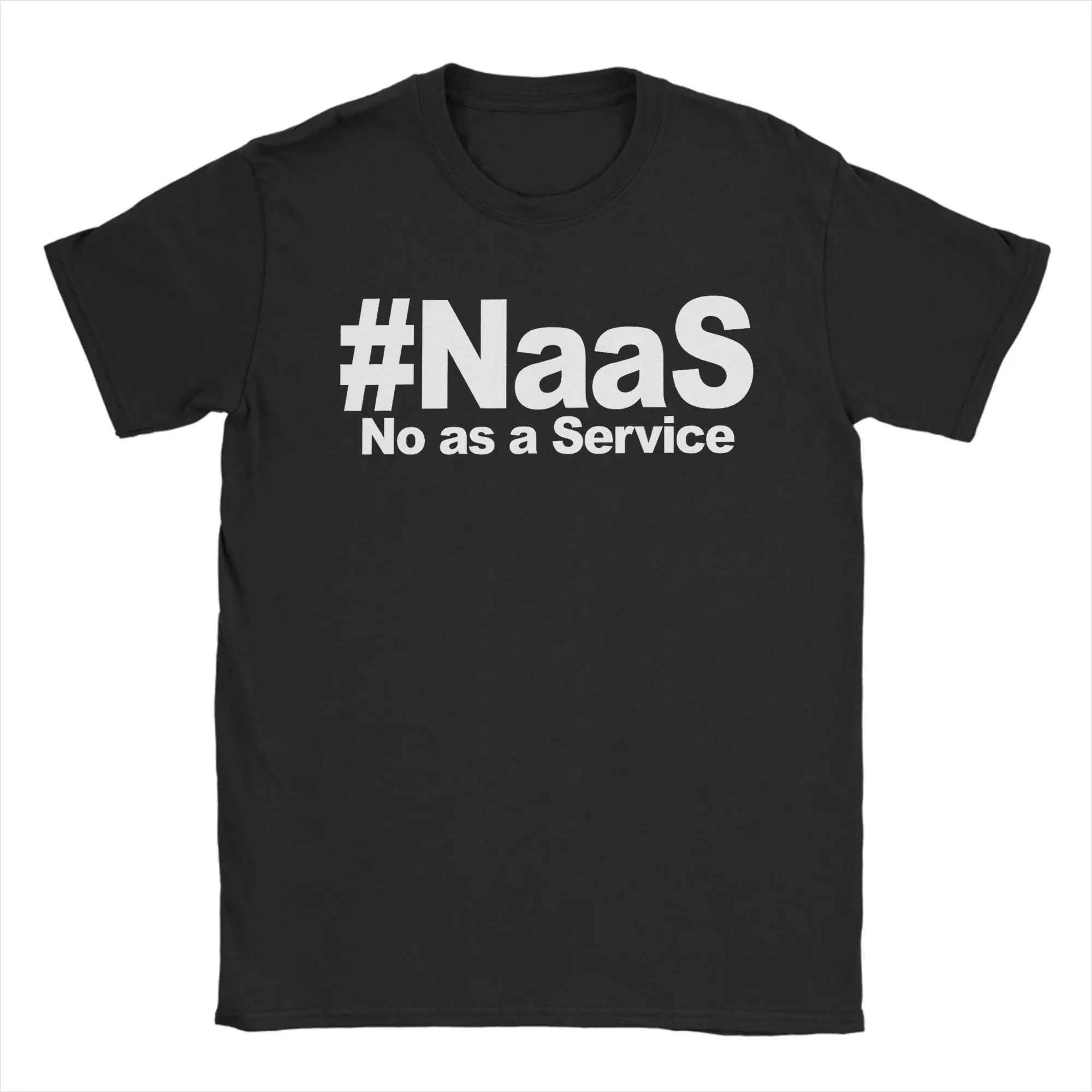 NaaS No as a Service Funny Cloud Computer Men's T Shirts  Novelty Tees Short Sleeve Round Neck T-Shirts Cotton Clothing