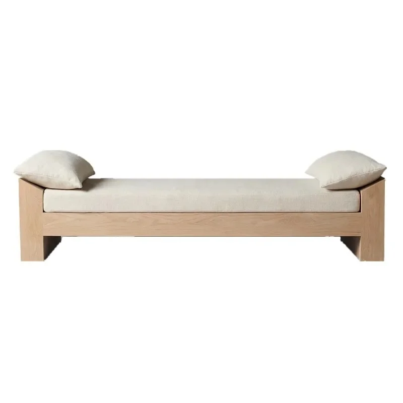 

Nordic ash wood small apartment living room solid wood sofa stool cloakroom shoe changing stool leisure room bench bedside stool