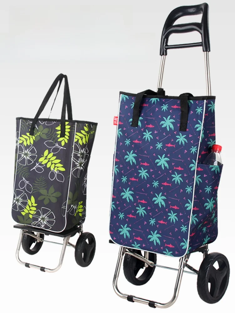 najia-stainless-steel-oxford-cloth-shopping-cart-lightweight-foldable-vegetable-buying-car-small-pulling-cart-with-pull-rod