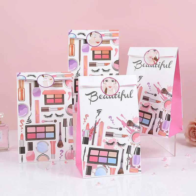 Spa Makeup Birthday Party Supplies Make Up Candy Cookie Chocolate Packaging Bags Baby Shower Birthday Hen Party for Girls Women