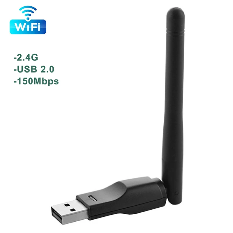 

Мини-USB Wi-Fi адаптер 150 Мбит/с 2,4 ГГц Беспроводная сетевая карта RTL8188 Сетевая карта Беспроводной Wi-Fi приемник для ПК, ноутбука, настольного компьютера
