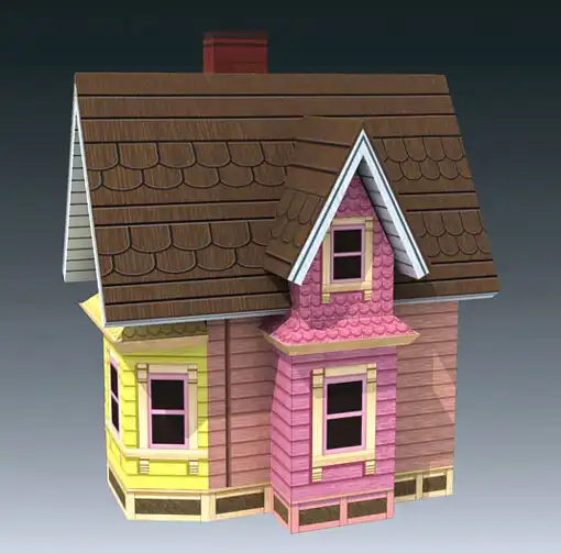UP 部分的に曇り 3D 紙モデル DIY マニュアルハウス ペーパークラフト