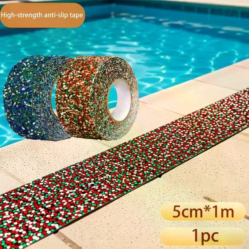 High-strength Anti-slip Tape, Suitable For Indoor And Outdoor Stairs, Swimming Pools, And Bathrooms, Easy To Apply