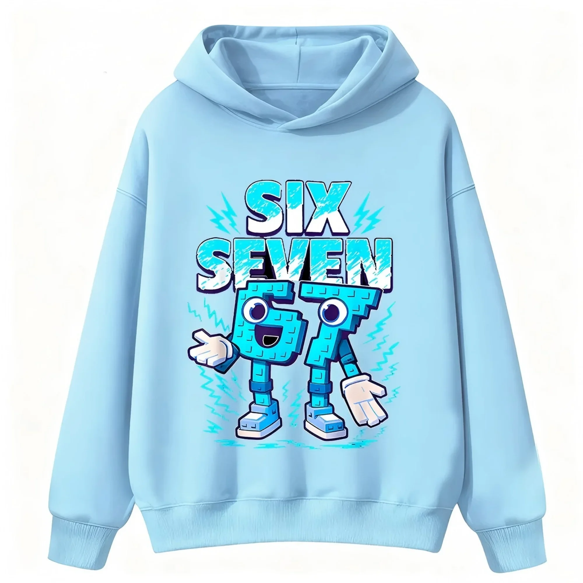 67 Six Seven Italian Brainrot Hoodie Funny Graphic Jersey Girls Kids Polar Warm Kids Autumn Hoodie Casual Unisex Sweatshirt