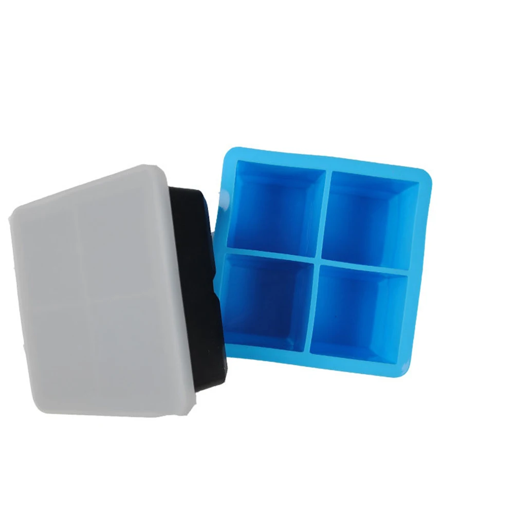 

2 Pcs Silicone Ice Tray Easy to Carry Cube with Lids Mold -grid Molds Convenient