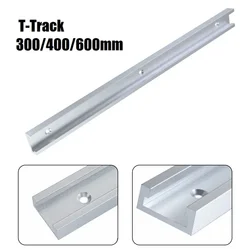 Silver T-track 300-600mm Aluminum Alloy Track Woodworking Workbench T-slot 30 Type T-track Woodworking Sliding Guide Rail