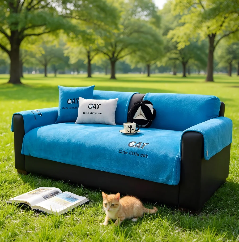 New Chenille Embroidered Sofa Cushion Light Luxury Wind Non-slip Four-season Universal Sofa Seat Cushion High Quality Fashion