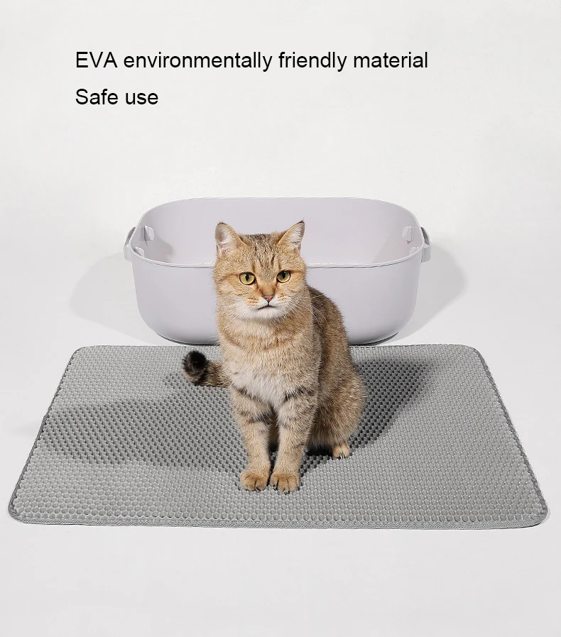 Waterproof Cat Litter Mat Pet Toilet Double Layer Foldable Cat Litter Basin Mat Nonslip Washable Clean Supplie Pet Cat Sand Pad