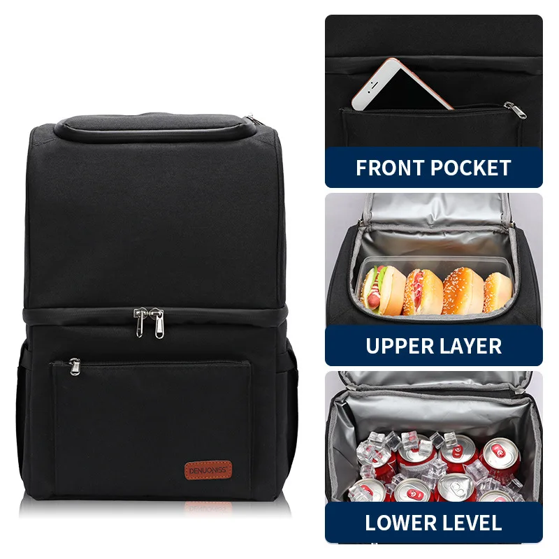 New Double Layer Insulated Backpack Waterproof Picnic Bag Large Capacity Cooler for Outdoor Fishing Beer Drink Food Storage