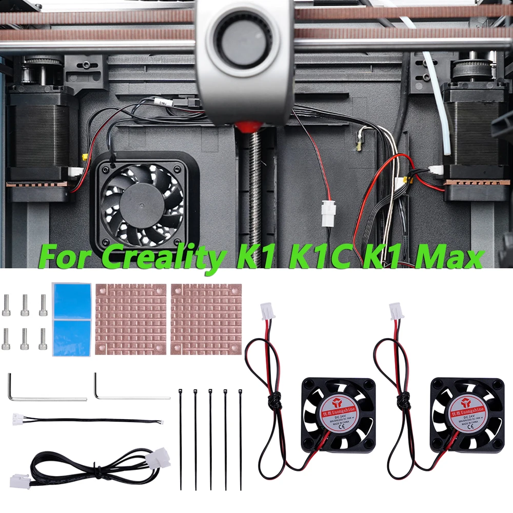 

Комплект вентиляторов для быстрого охлаждения для Bambu Lab P1P P1S X/Y-axis Nema17, шаговый двигатель, радиатор из чистой меди для Creality K1 K1C K1 Max