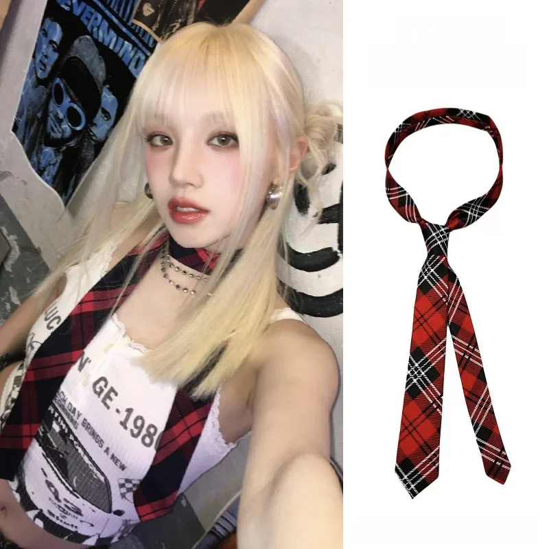 lenco-xadrez-vermelho-feminino-y2k-da-moda-versatil-e-simples-estilo-colegial-coreano-acessorio-versatil-para-mulheres
