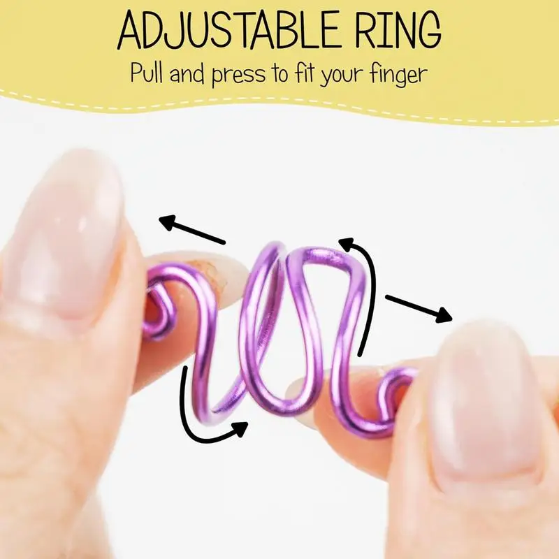 Crochet Rings for Tension Adjustable Crochet Ring with Alumium Wire Multifunctional Hook Ring Companion Ring Yarn Regulator