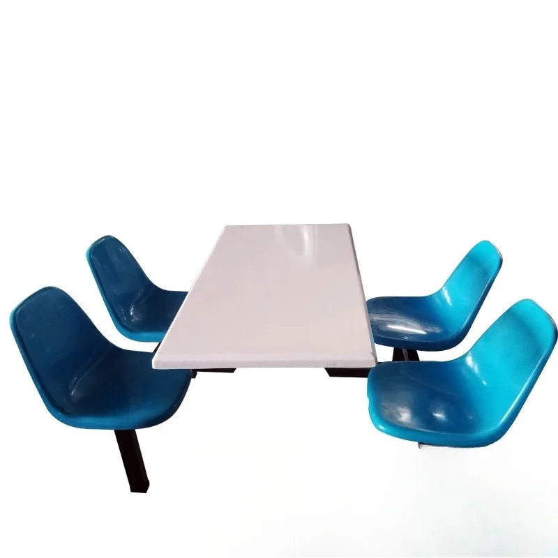Company employees canteen dining tables and chairs, fiberglass, fast food restaurants, stainless steel canteen dining tables20