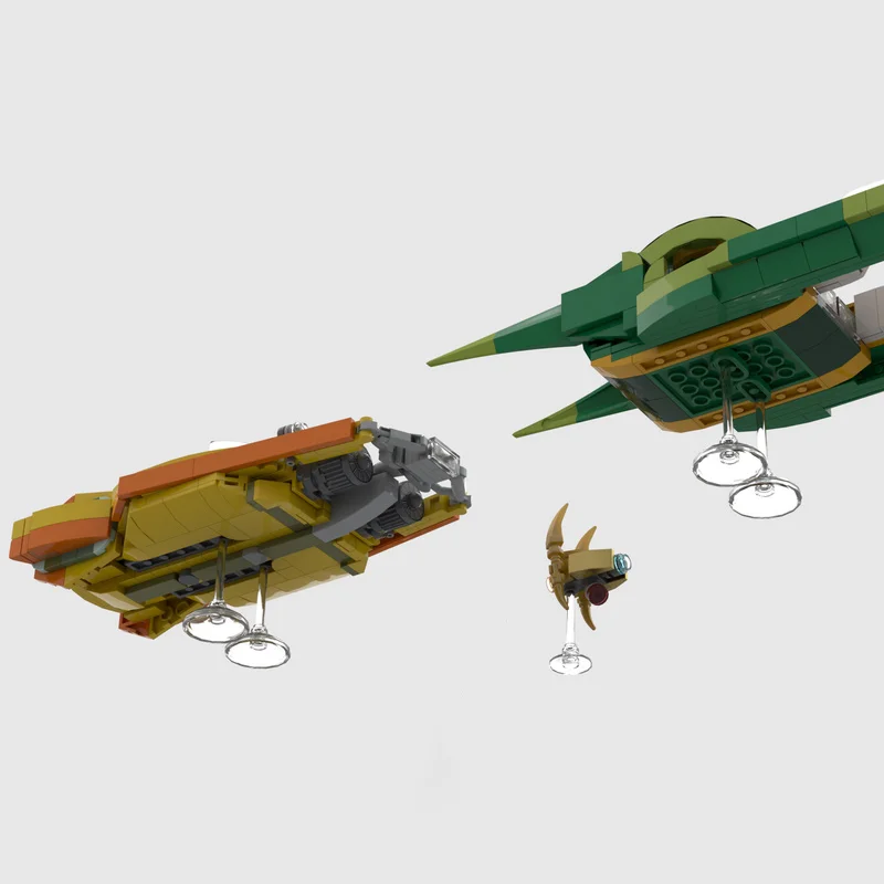 664pcs MOC Bounty Hunter Pursuit Star Battle Model bouwstenen constructie kerstcadeau monteren speelgoed DIY creatief idee