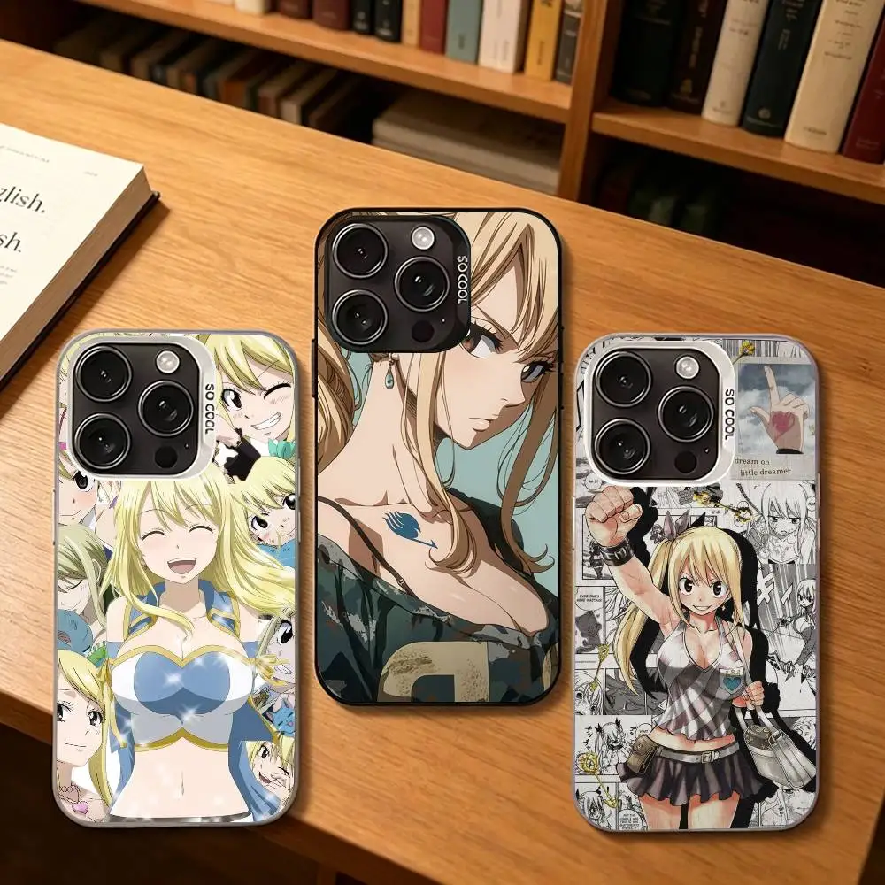 Hot Anime F-Fairy Tail Phone Case For iPhone 17,16,15,14,13,12,11 Plus,Pro Max,XS,Colored Silver Plated